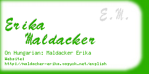 erika maldacker business card